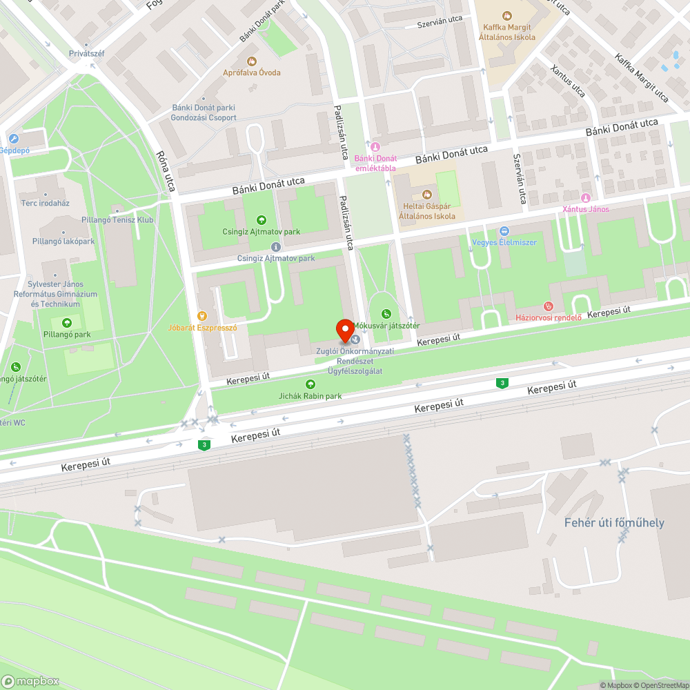 Hűtőszekrény a járdán bejelentés helye