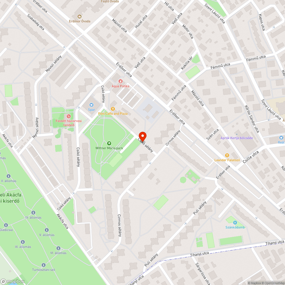 Nyitott zár bejelentés helye