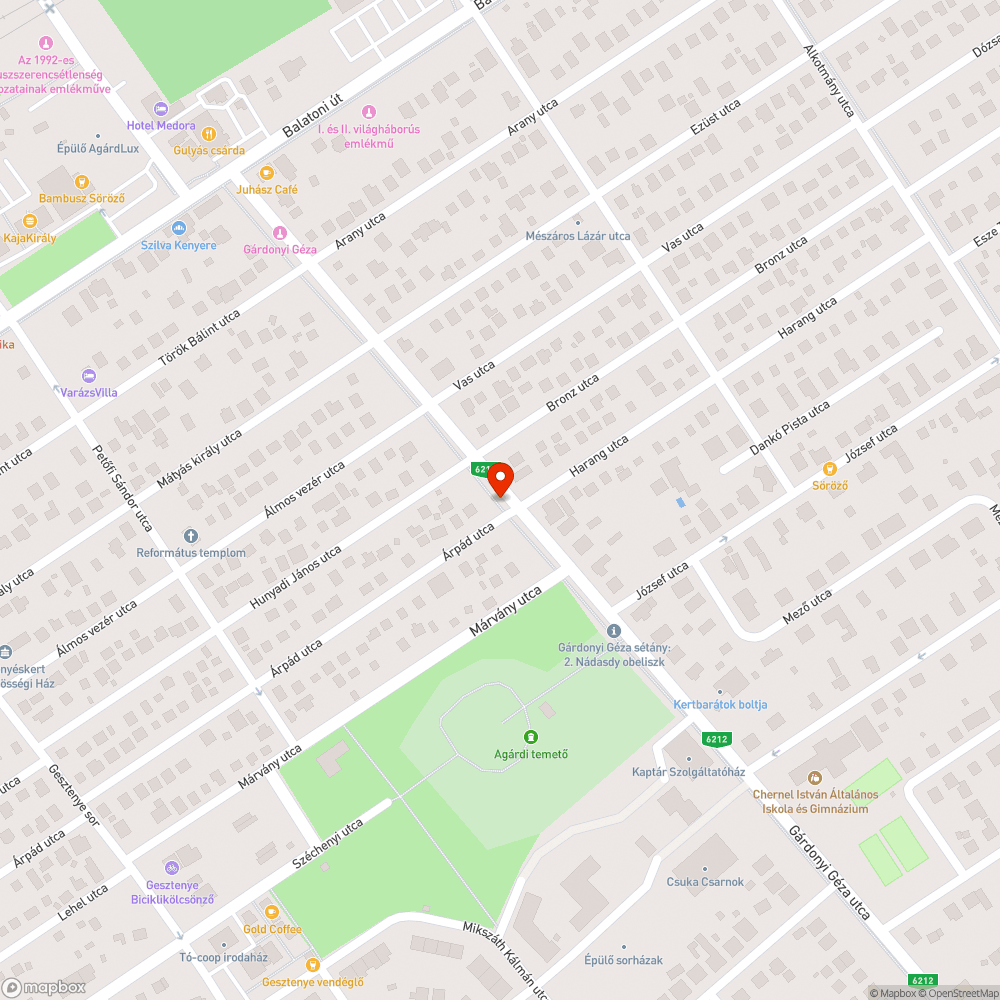 Gárdonyi Géza út és Árpád utca sarkánál két közvilágítási lámpa nem működik bejelentés helye