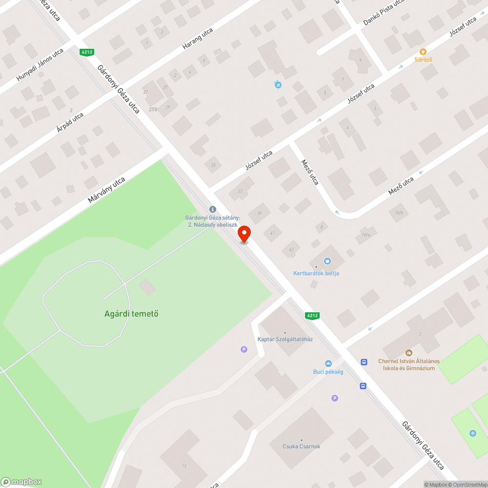 Gárdonyi temető előtt a bicikli úton több közvilágítási lámpa nem működik bejelentés helye