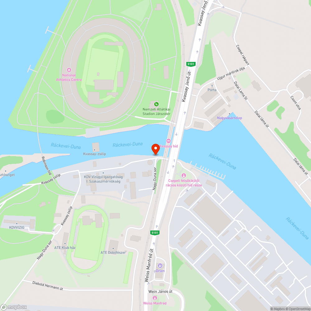 Folyó tűzcsap bejelentés helye