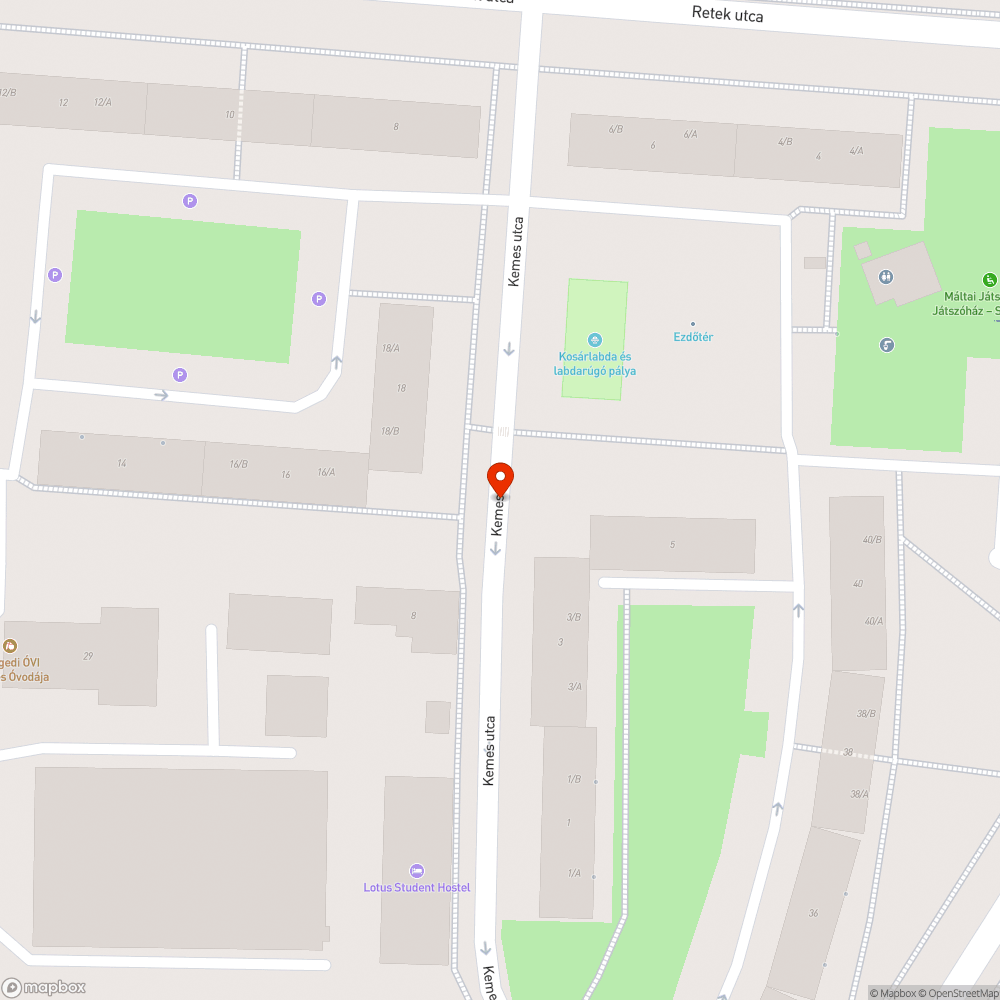 Kátyúk a Kemes utcában bejelentés helye