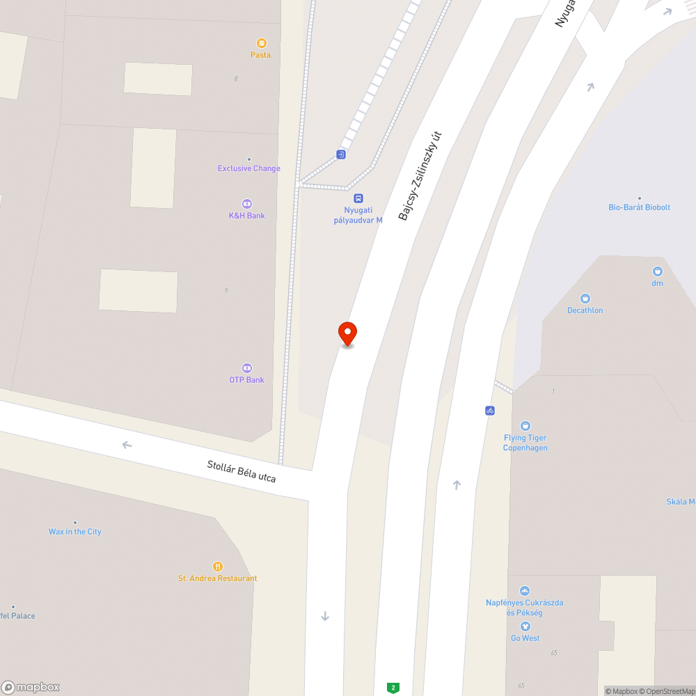 Nyugati tér 9. járdára lógó faágak bejelentés helye