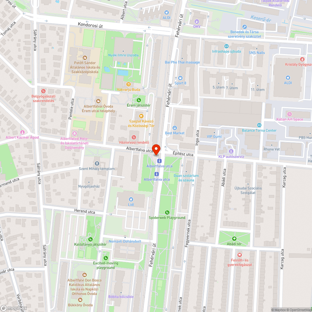 Megrongált fa térkő bejelentés helye