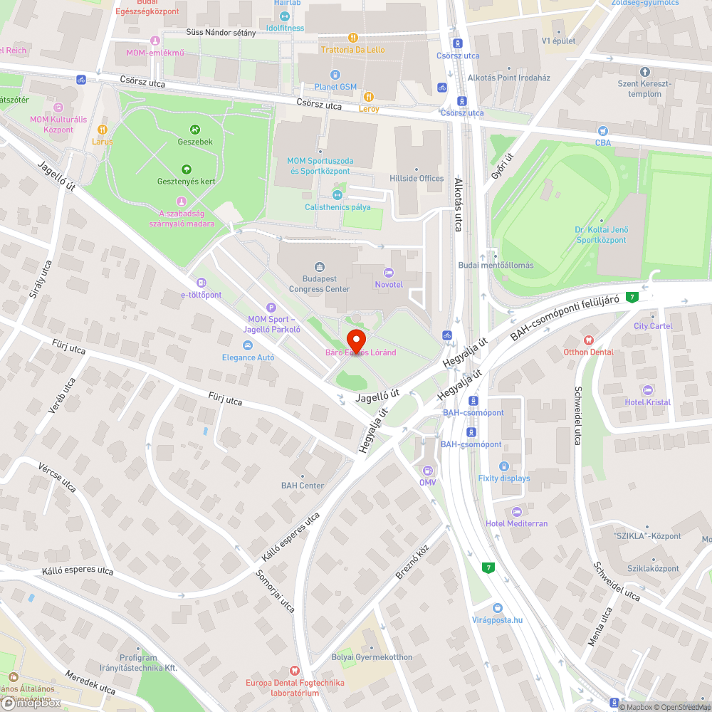 BAH-csomópont Jagelló út szemét bejelentés helye