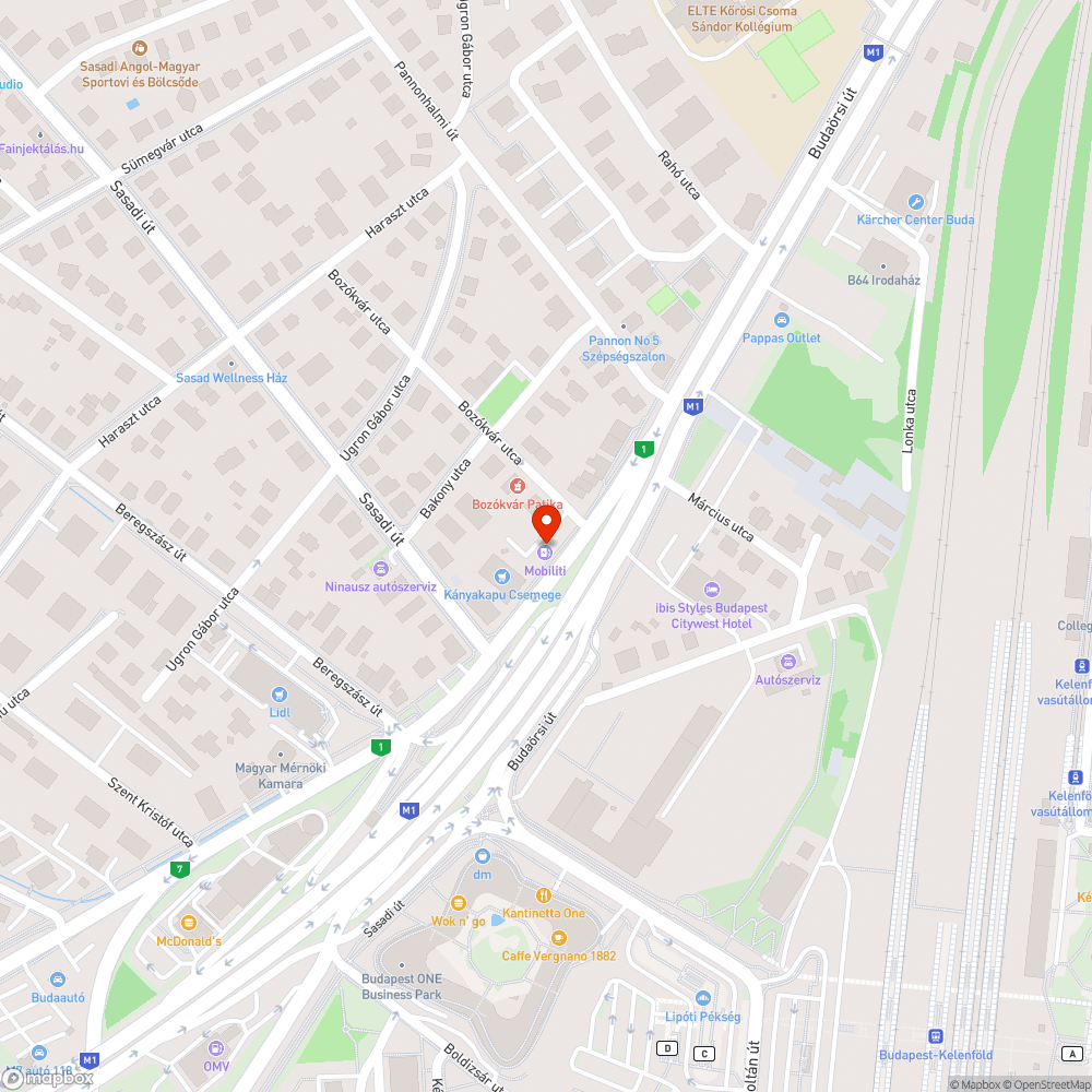 Kiszáradó fák Budaörsi út bejelentés helye