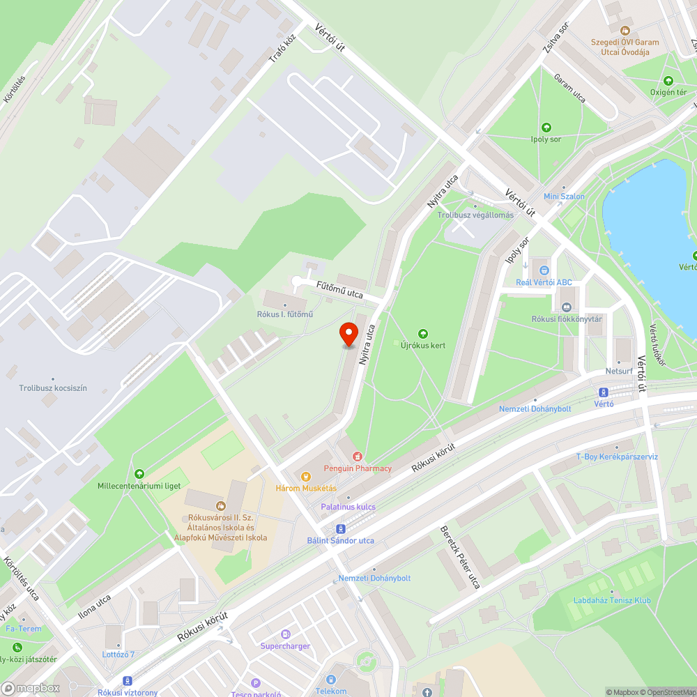 Elhagyott beton és vas darabok bejelentés helye