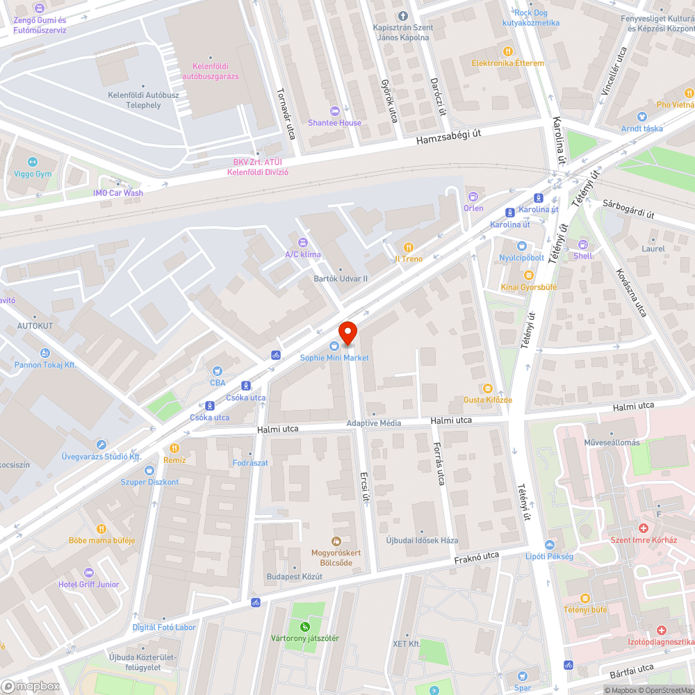 Kiszáradt fa bejelentés helye