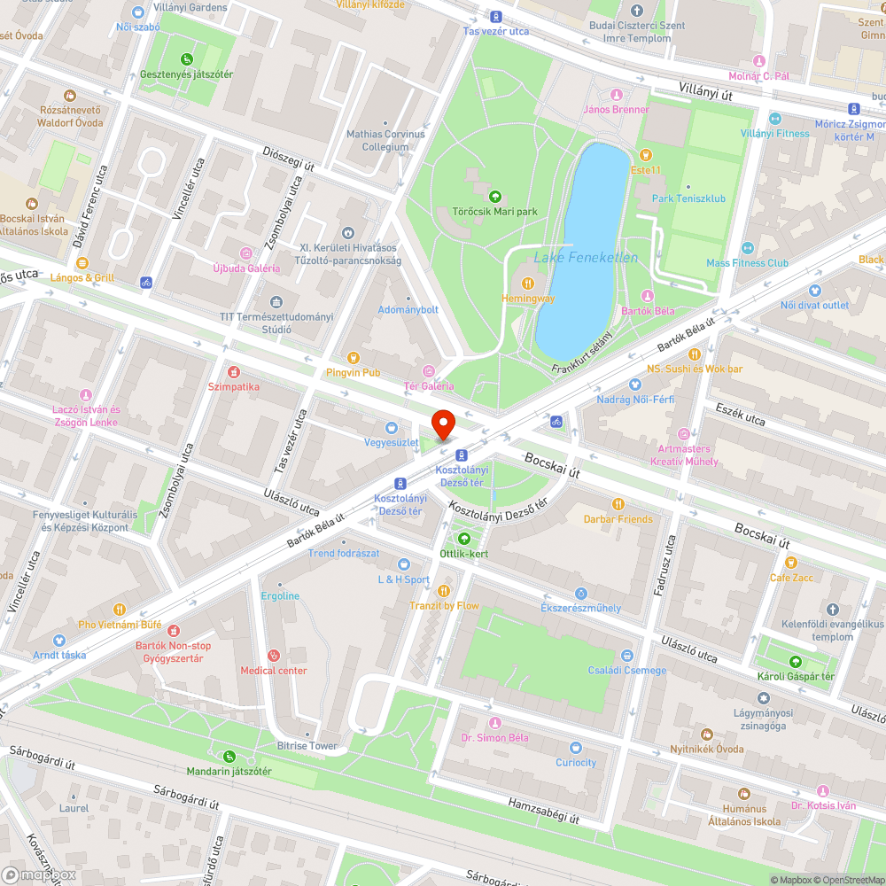 Megsüllyedt járda bejelentés helye