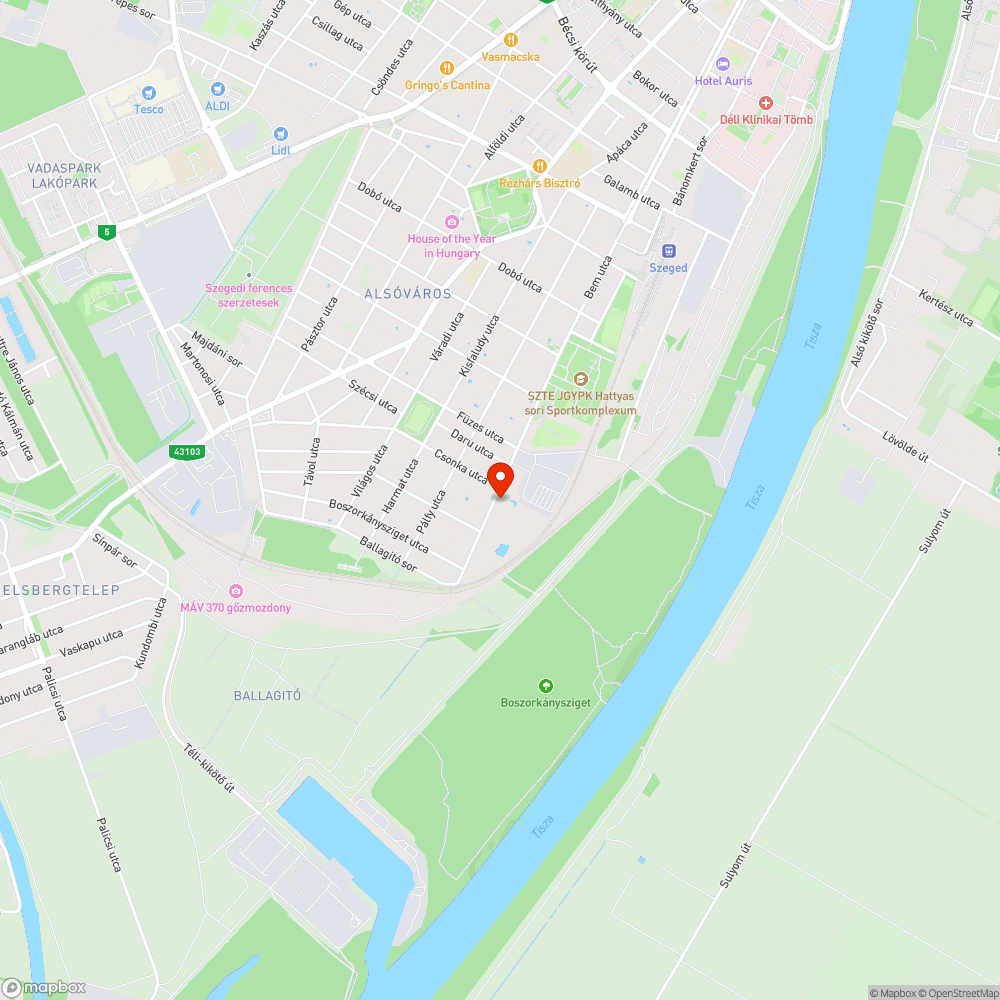 Gyomfák a jelzett területen bejelentés helye