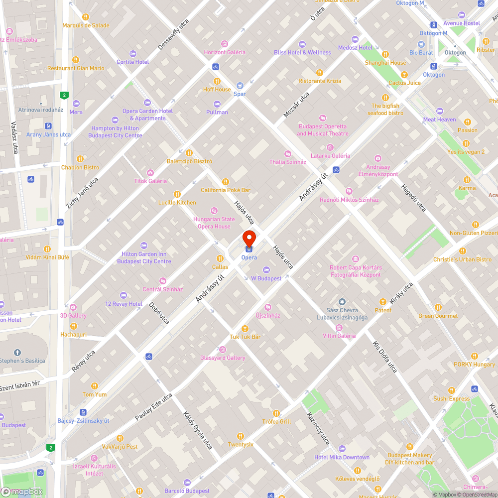 Opera, földalatti bejelentés helye