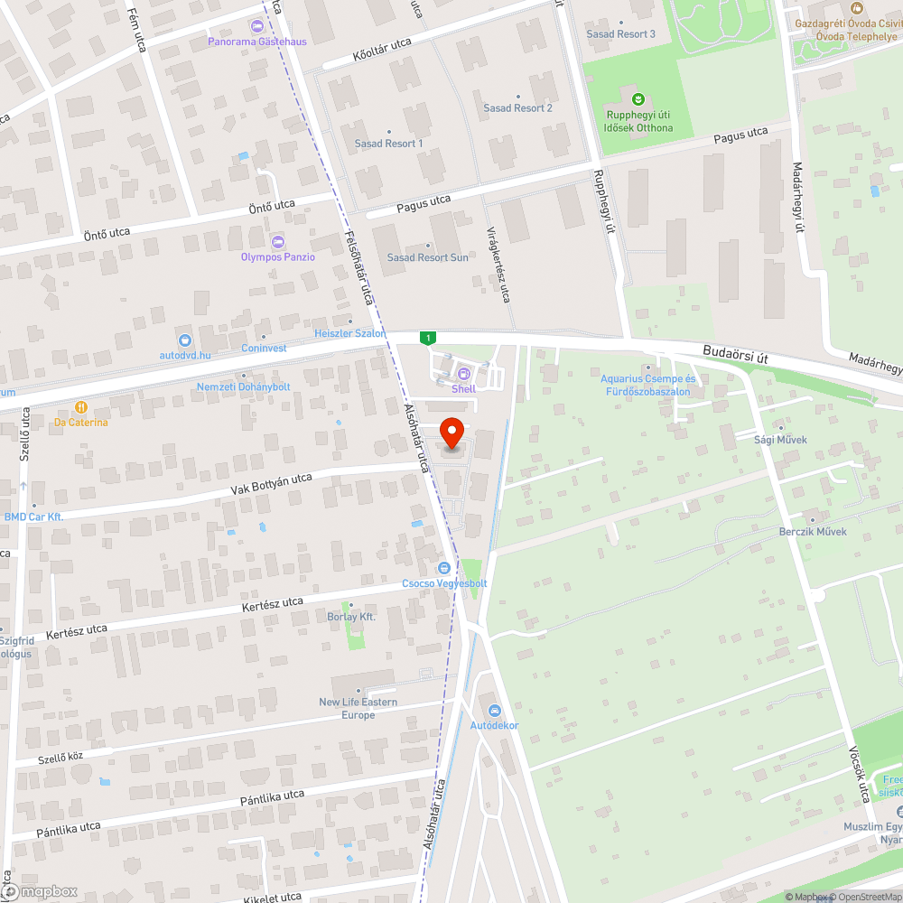 Elhagyott jármű bejelentés helye