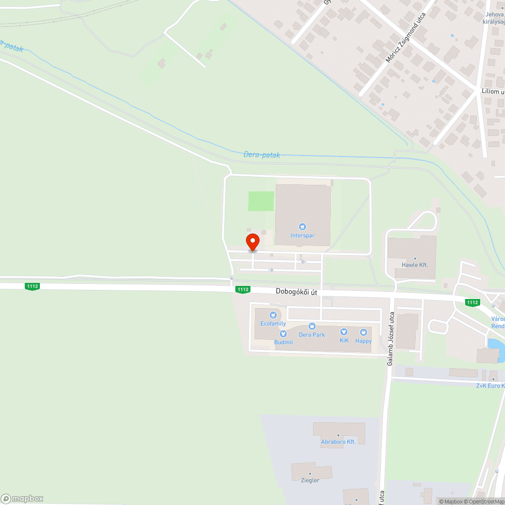 Megdőlt tábla bejelentés helye