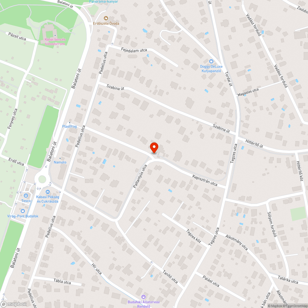 Kátyú bejelentés helye