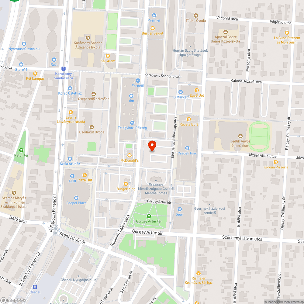 Sérült szemetes bejelentés helye