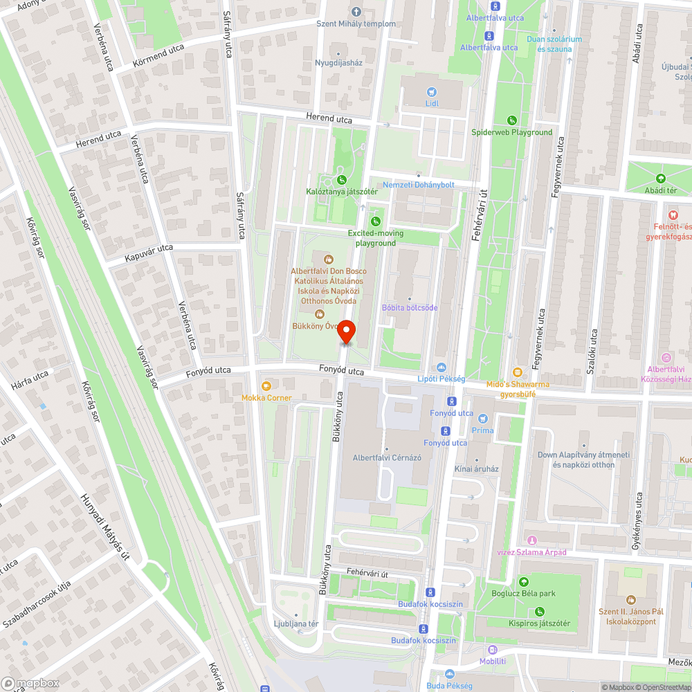 Elhagyott autó bejelentés helye