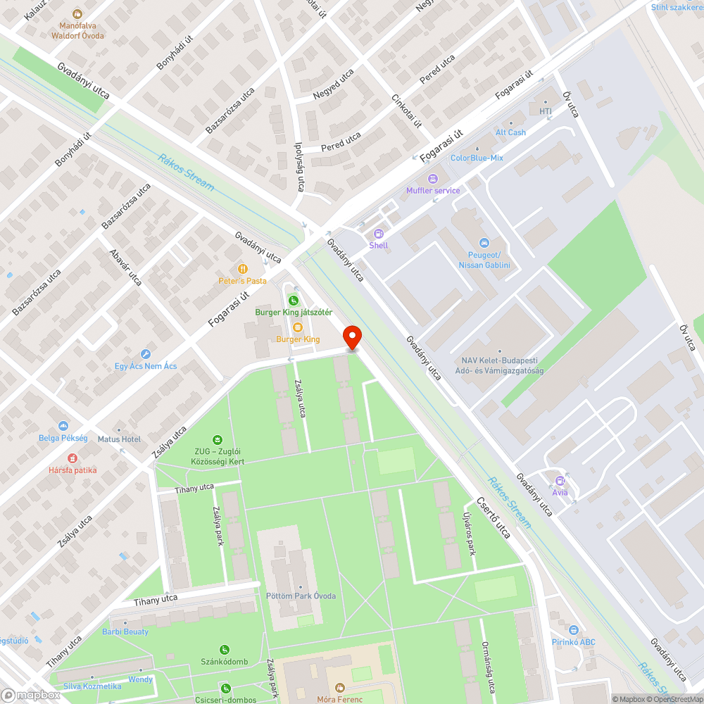 Hiányzó aszfalt bejelentés helye