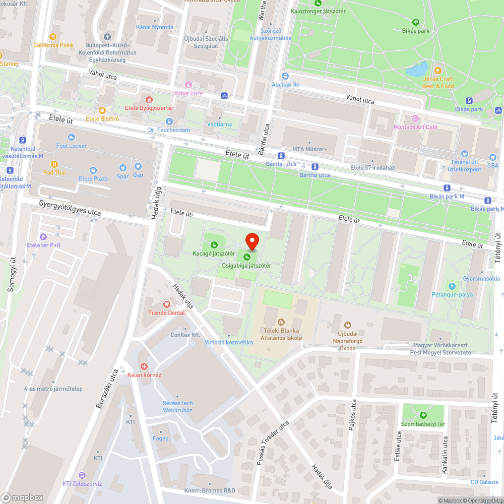 Letört faág a járdán bejelentés helye