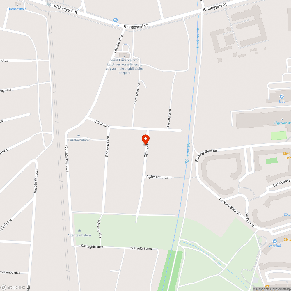 Aszfalt burkolat hiánya bejelentés helye