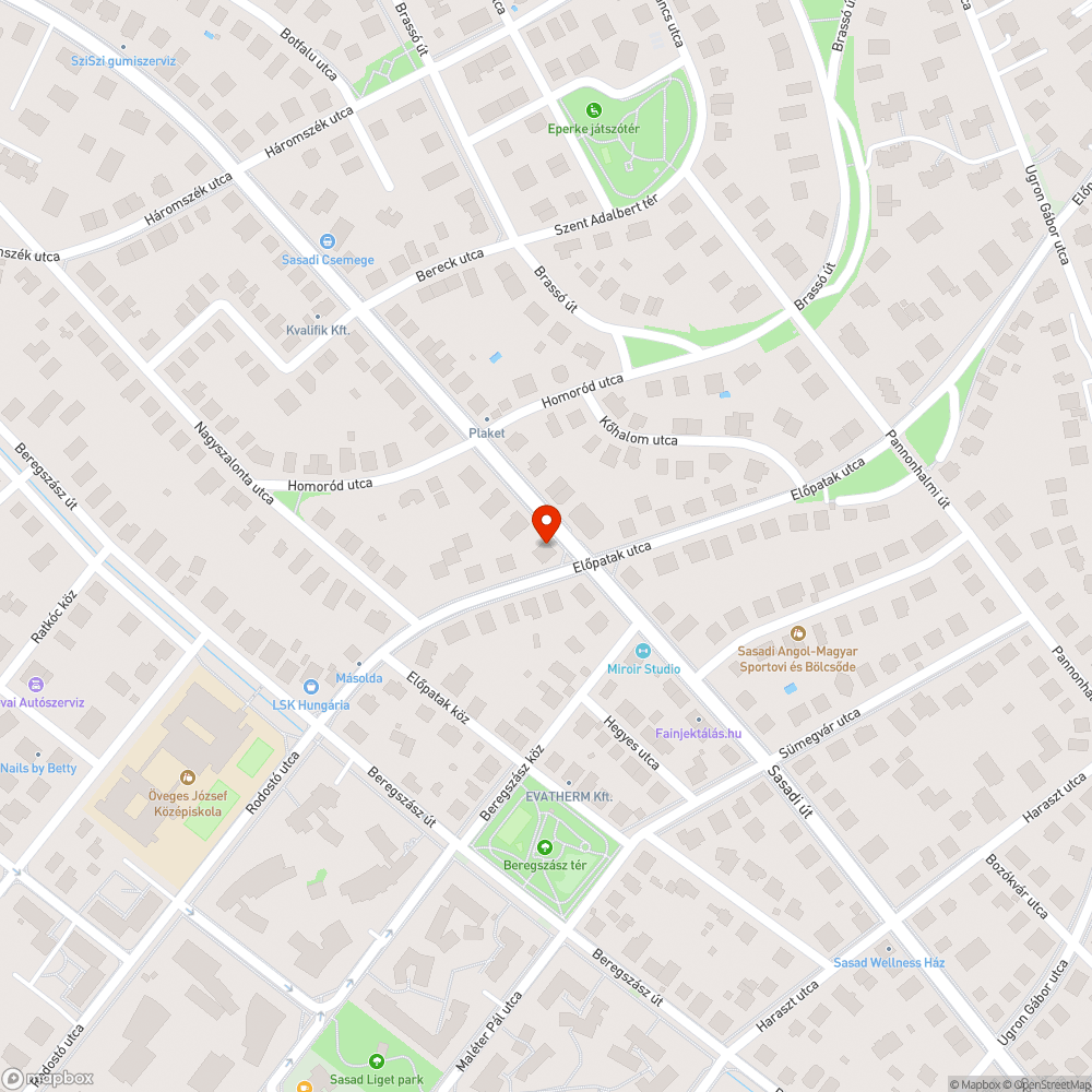 Sasadi út 56. tábla nem látszik bejelentés helye