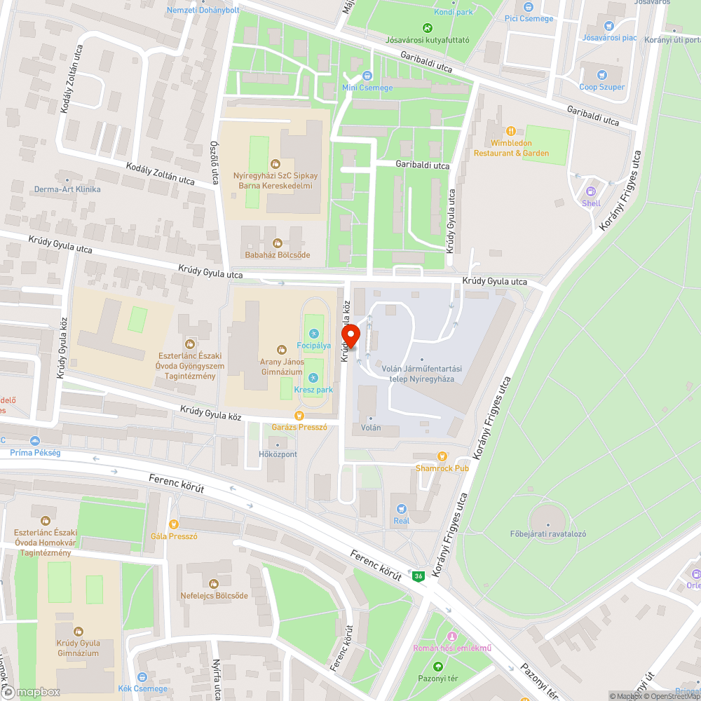 Száradó kisfák bejelentés helye