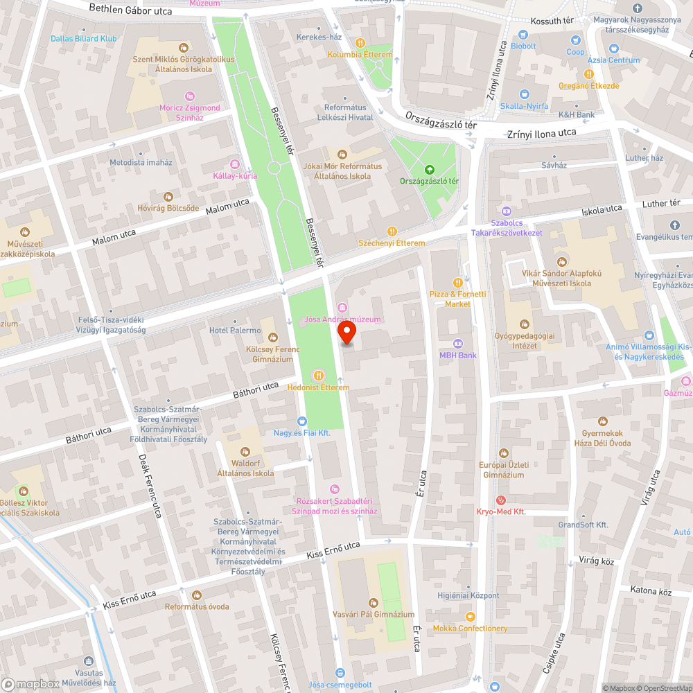 Hiányzó fák bejelentés helye