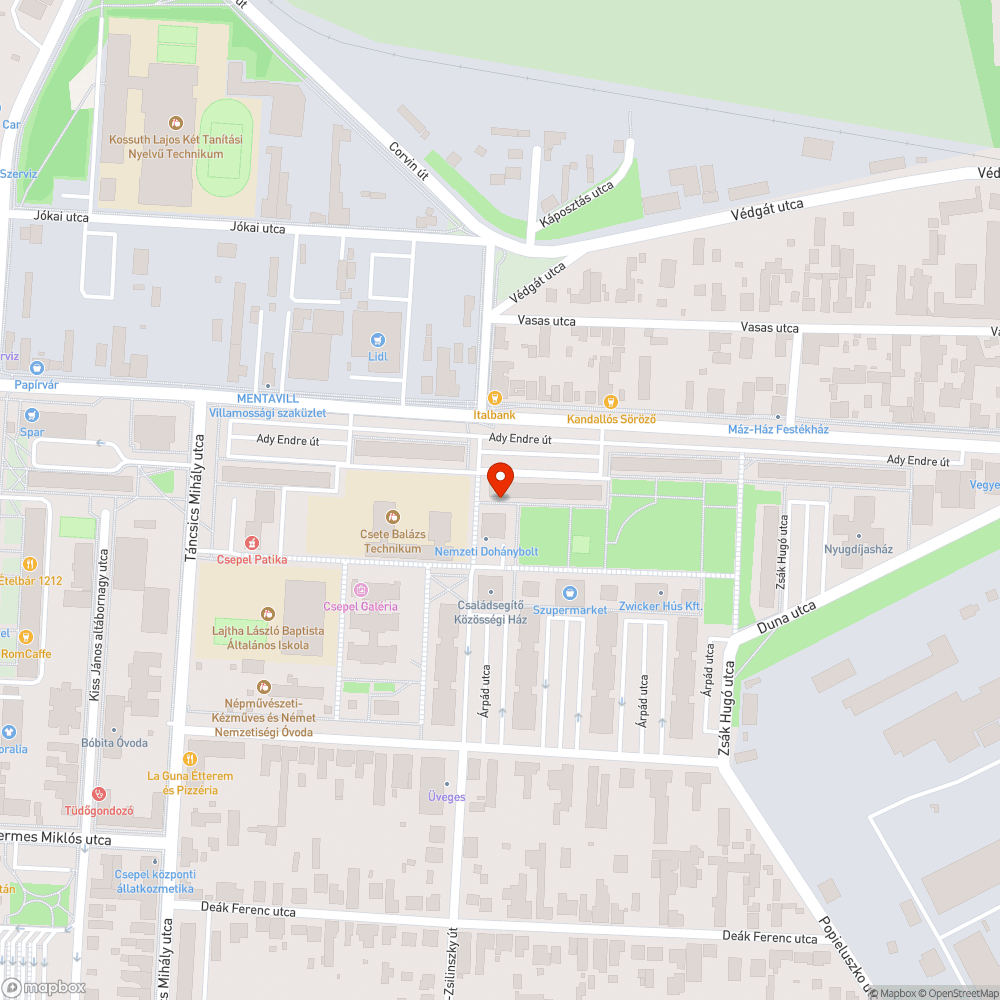 Kukaolvadmány a járdán bejelentés helye