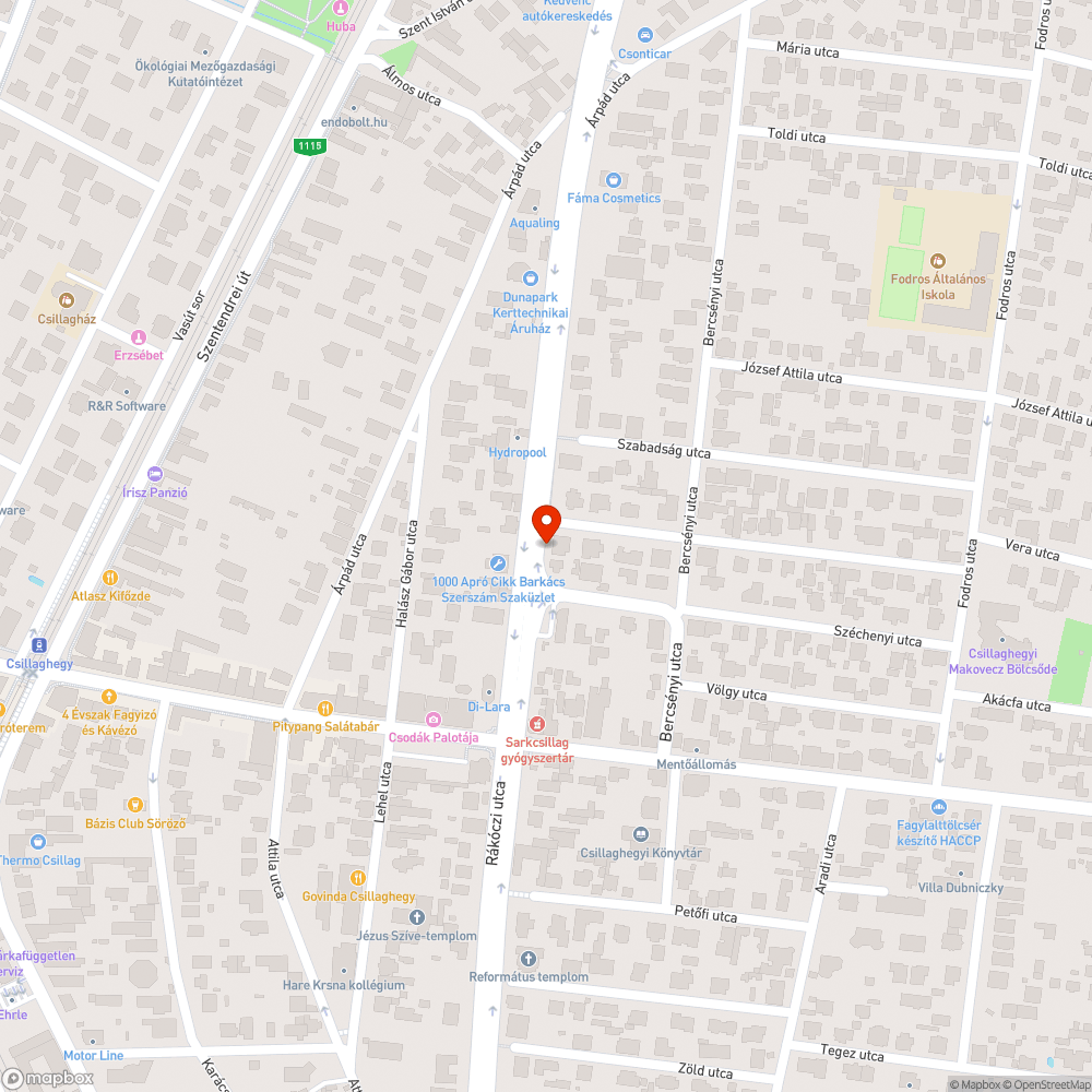 Veszélyes zebra bejelentés helye