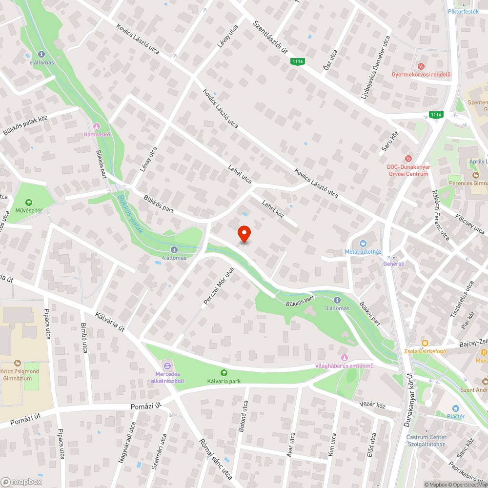 Kidőlt fa a Bükkös patakban a Bükköspart 49. előtti része bejelentés helye