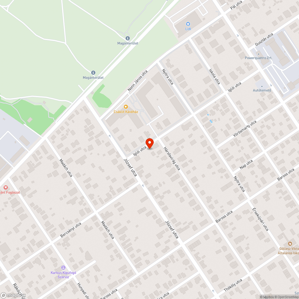 Elhagyott gépjármű bejelentés helye