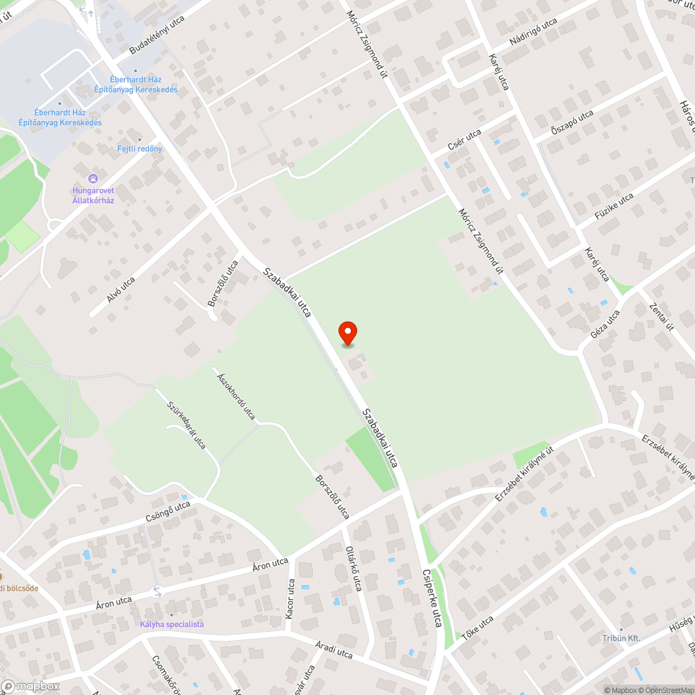 Kátyú bejelentés helye