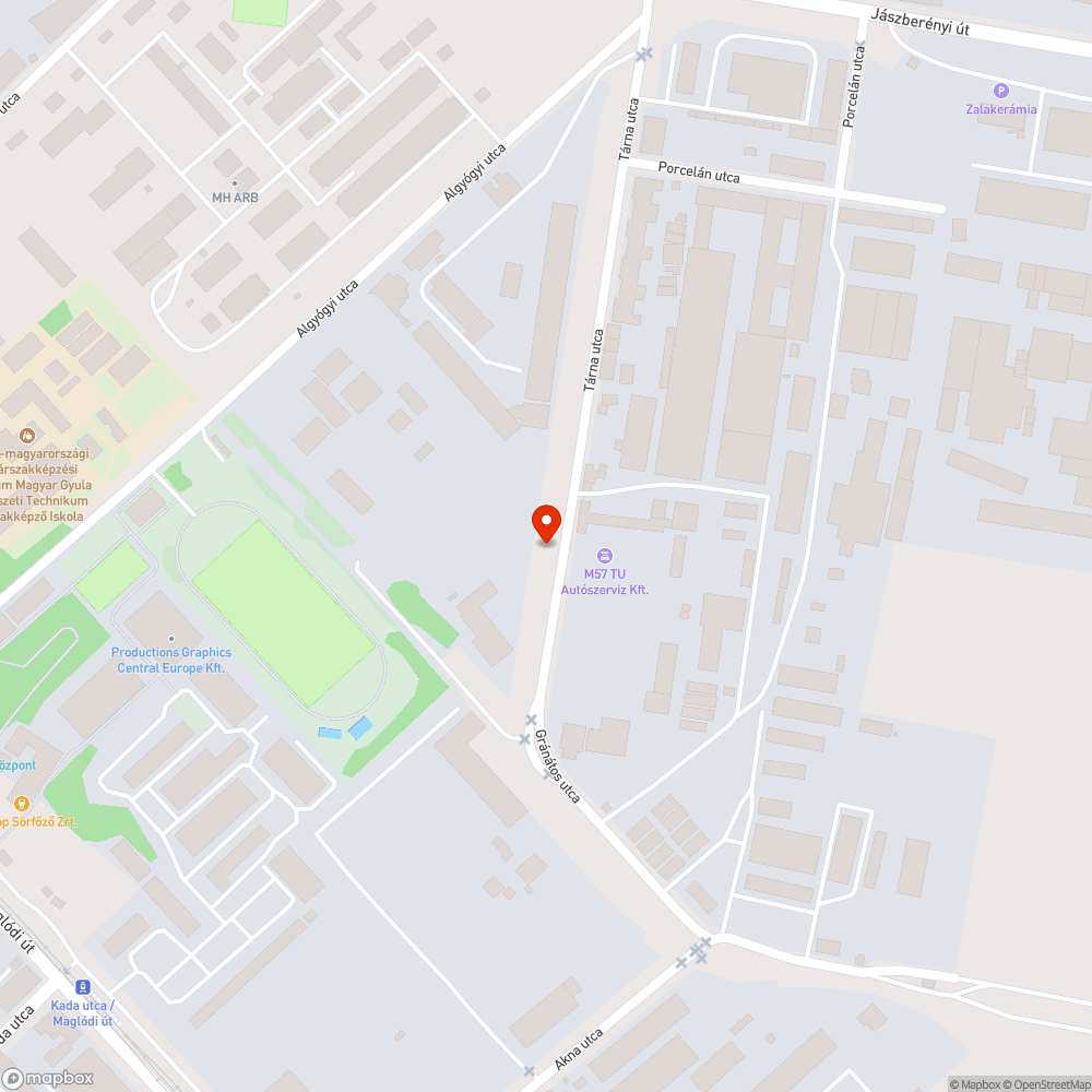 Tárna utcai szemét bejelentés helye