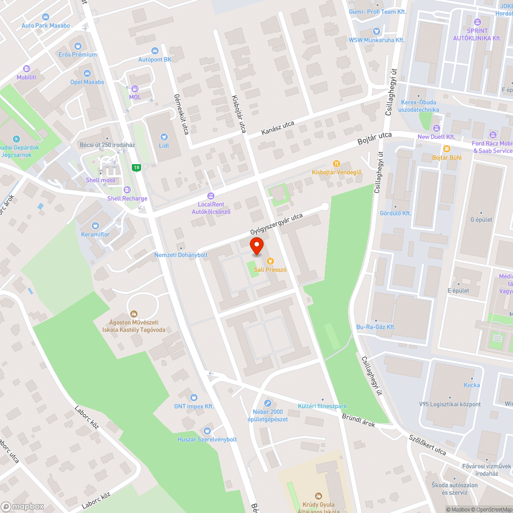 Gyógyszergyár utcai játszótér bejelentés helye