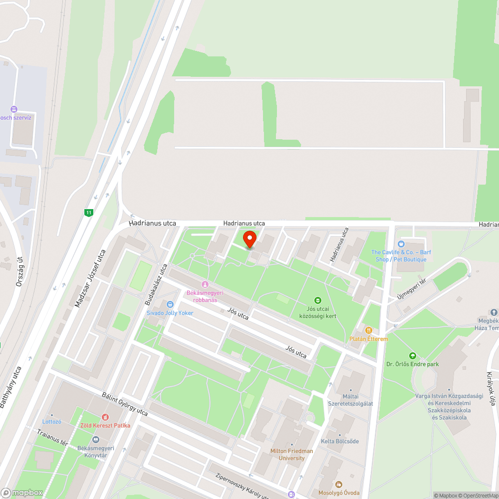 Botlásveszélyes járda bejelentés helye