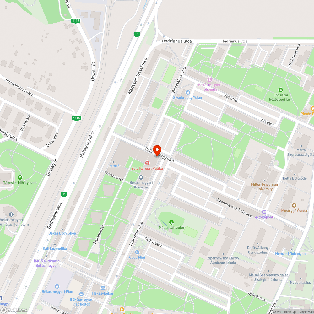 Graffiti bejelentés helye