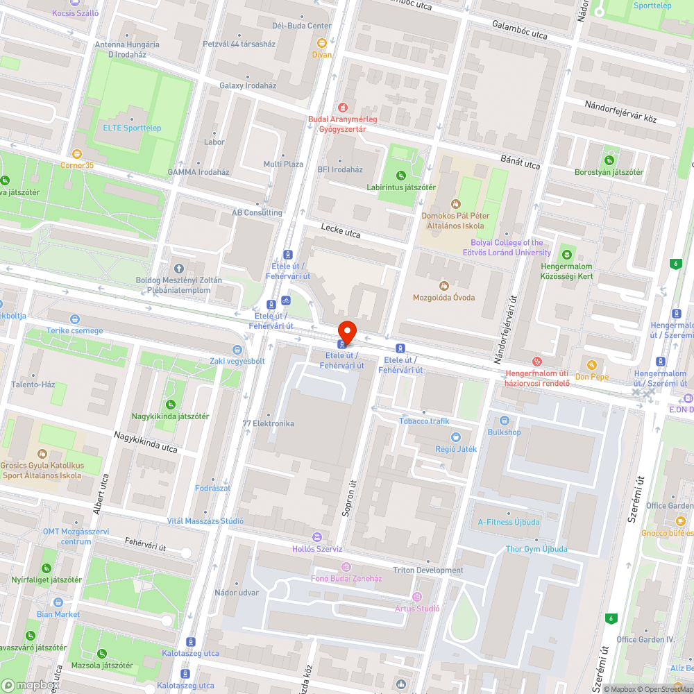 Környezetbe olvadó gyalogosok bejelentés helye