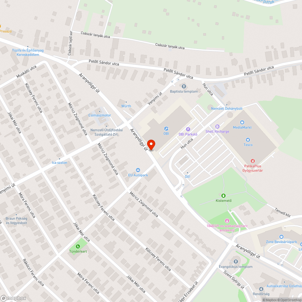 Üres oszlop bejelentés helye