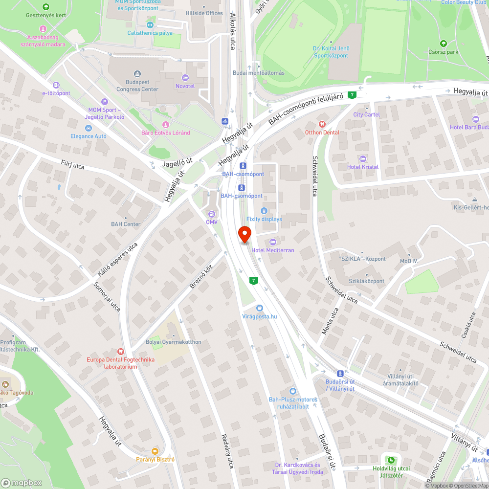 Budaörsi út dupla "ajándék" bejelentés helye