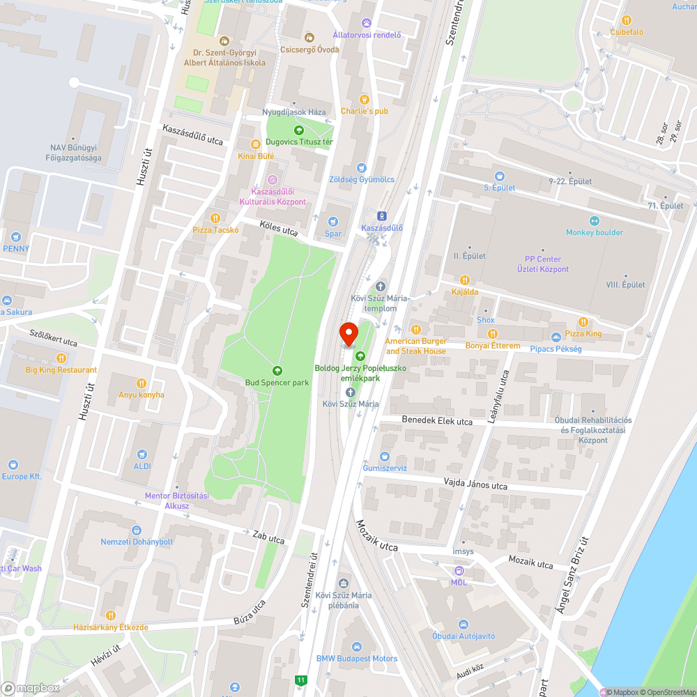 Háborús állapotú sávrész a Szentendrei úton bejelentés helye