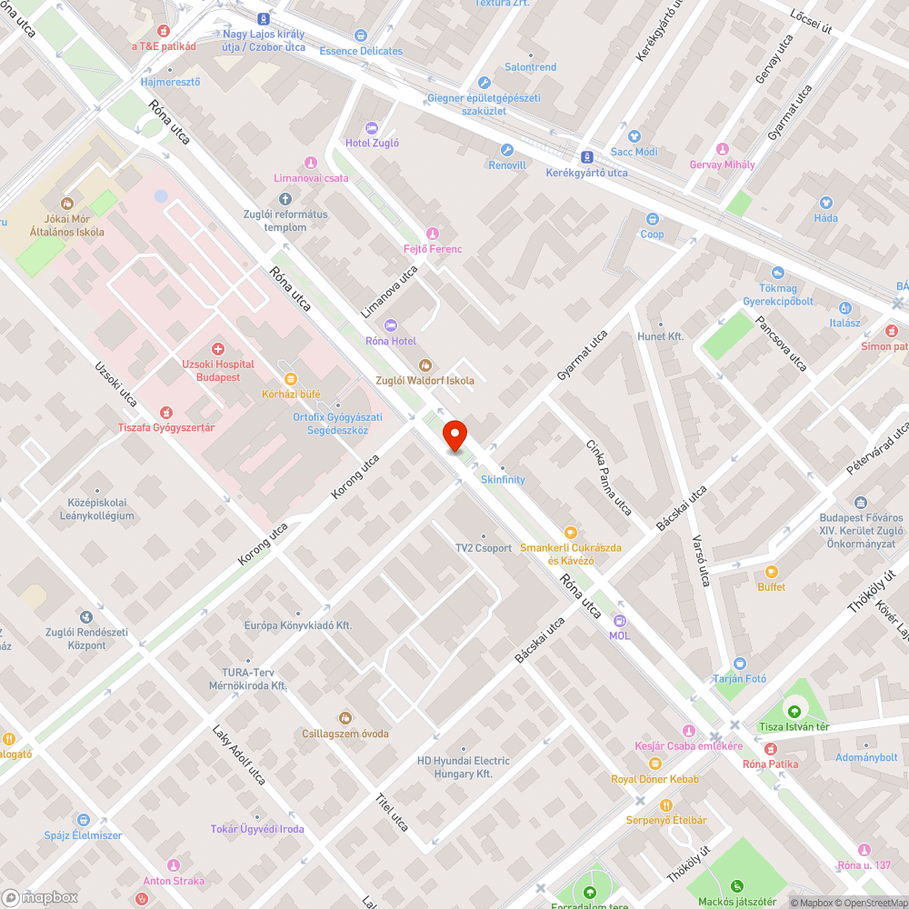 Kiszáradt fa bejelentés helye