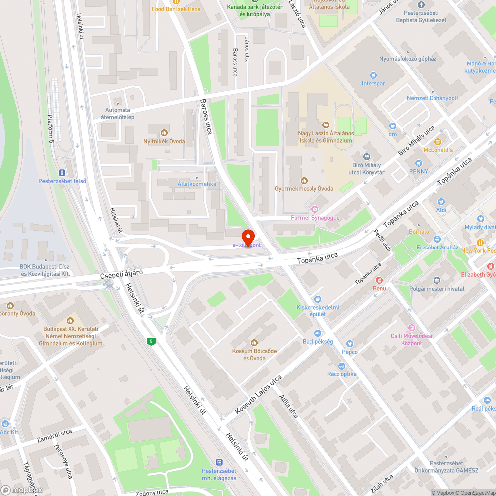 Kiszáradt fa bejelentés helye