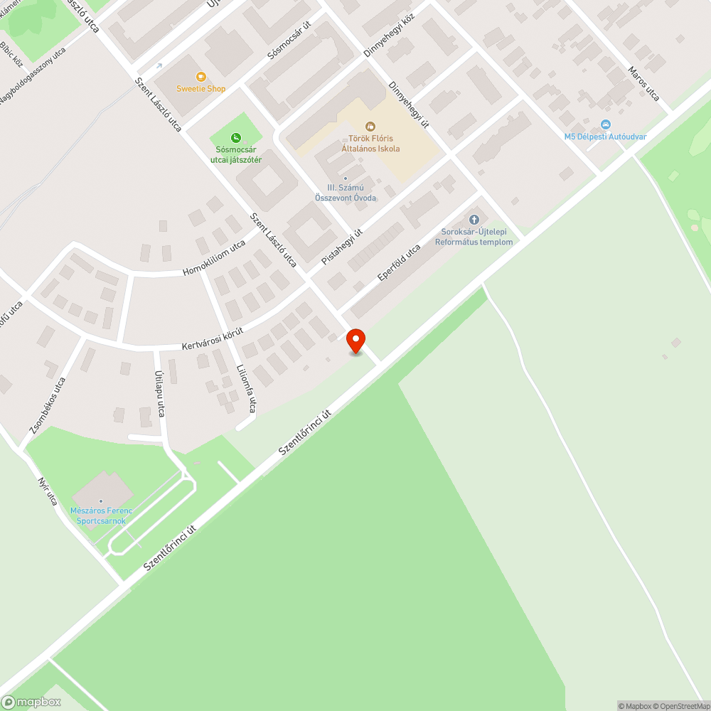 Hiányzó utcatábla bejelentés helye