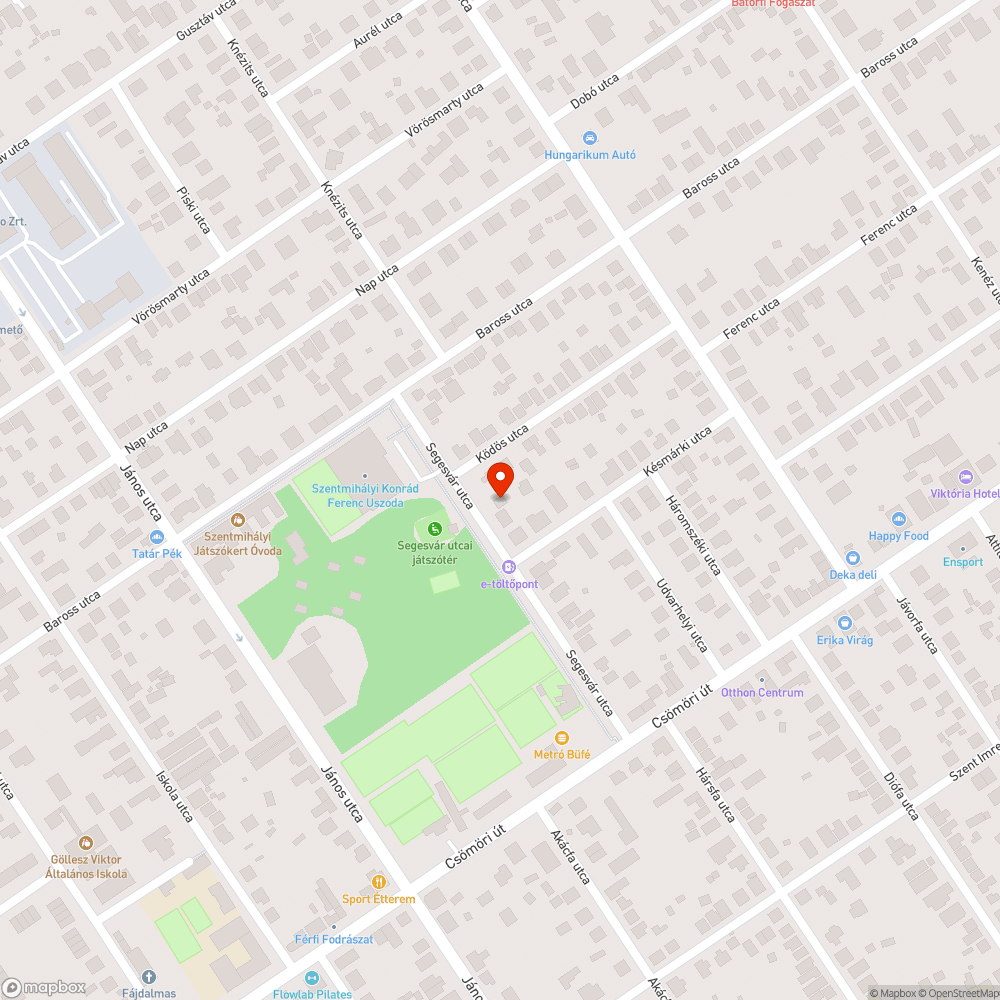 Veszélyes játszótéri elemek a Segesvár utcai játszótéren bejelentés helye