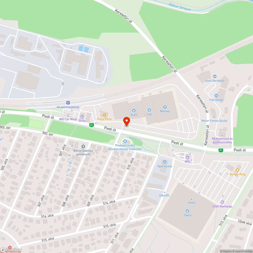 Undorító megálló bejelentés helye