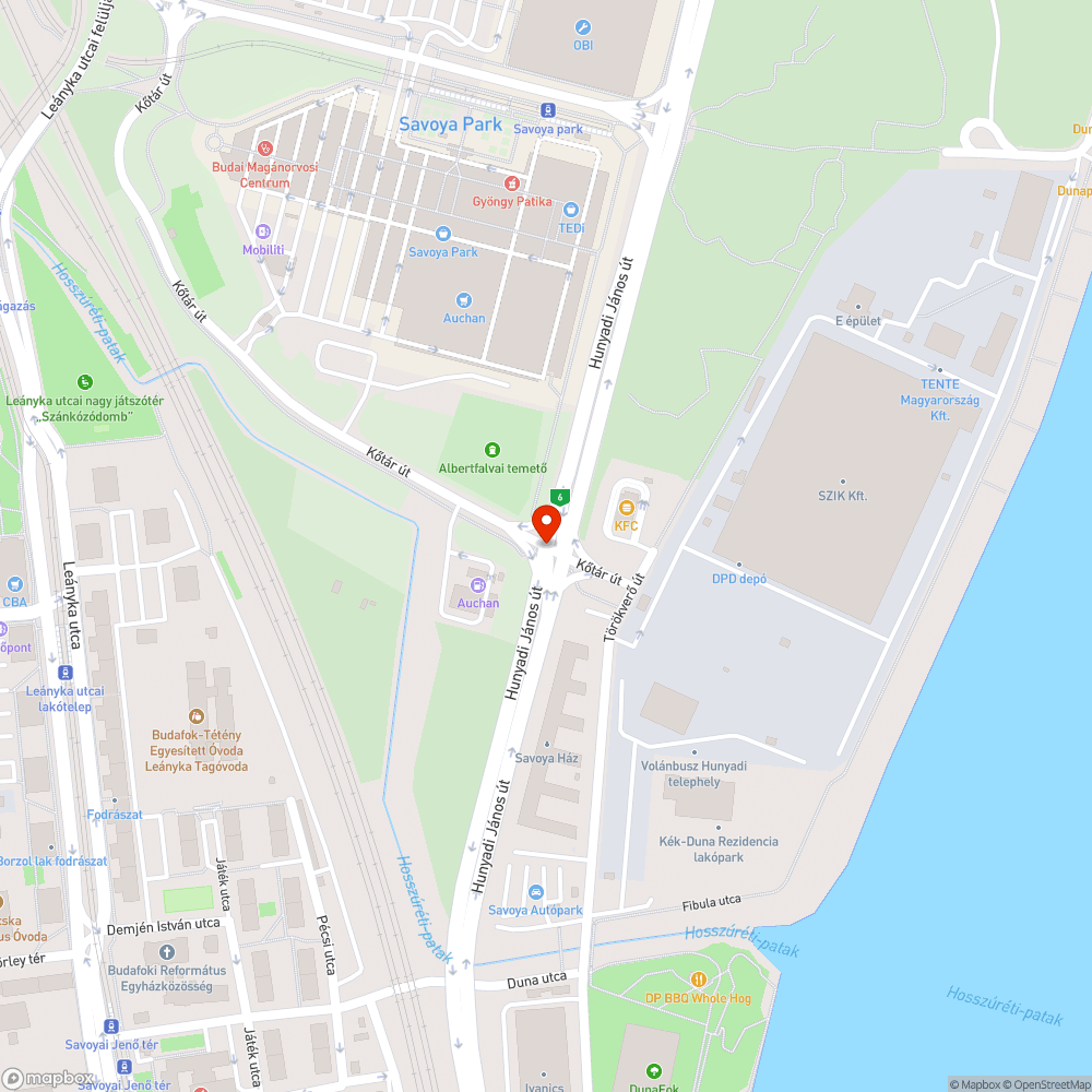 Régi kátyú bejelentés helye