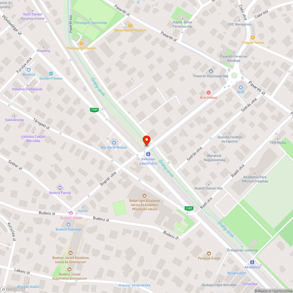 Kelemen László utcai híd bejelentés helye