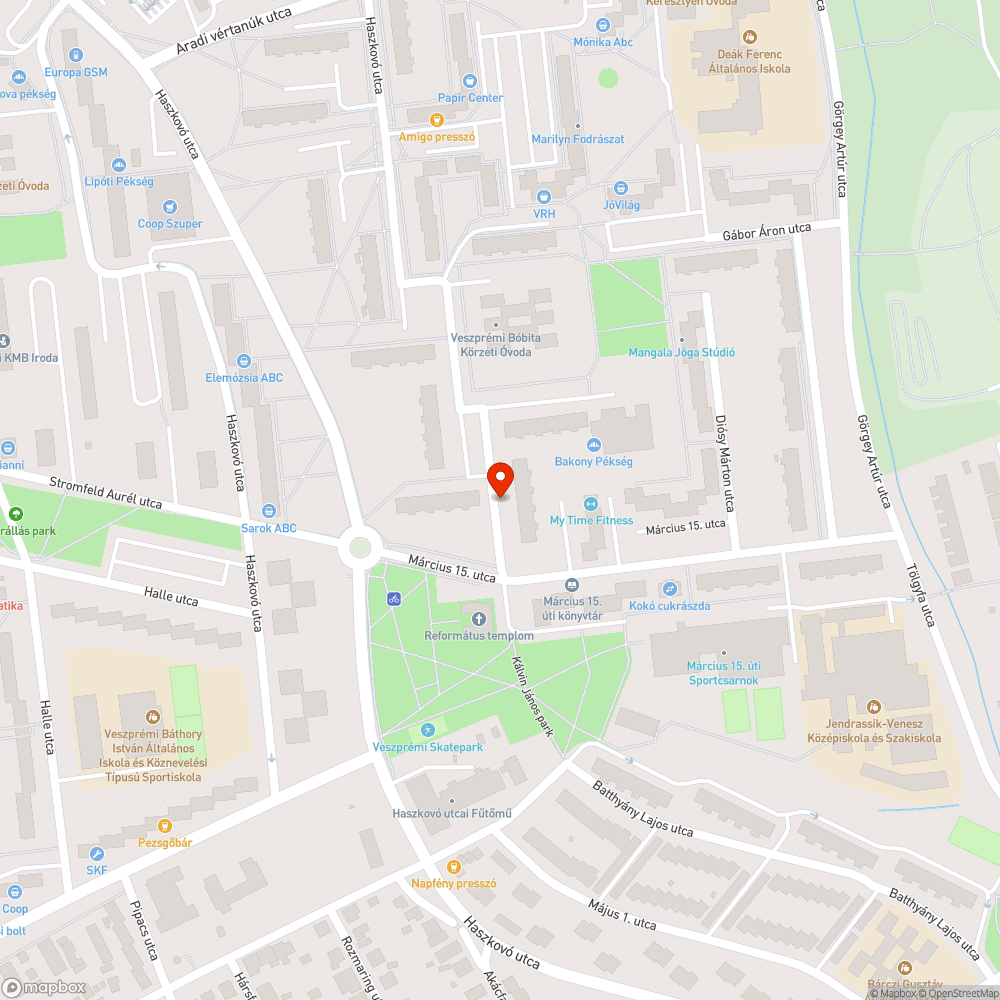 Roncs jármű bejelentés helye