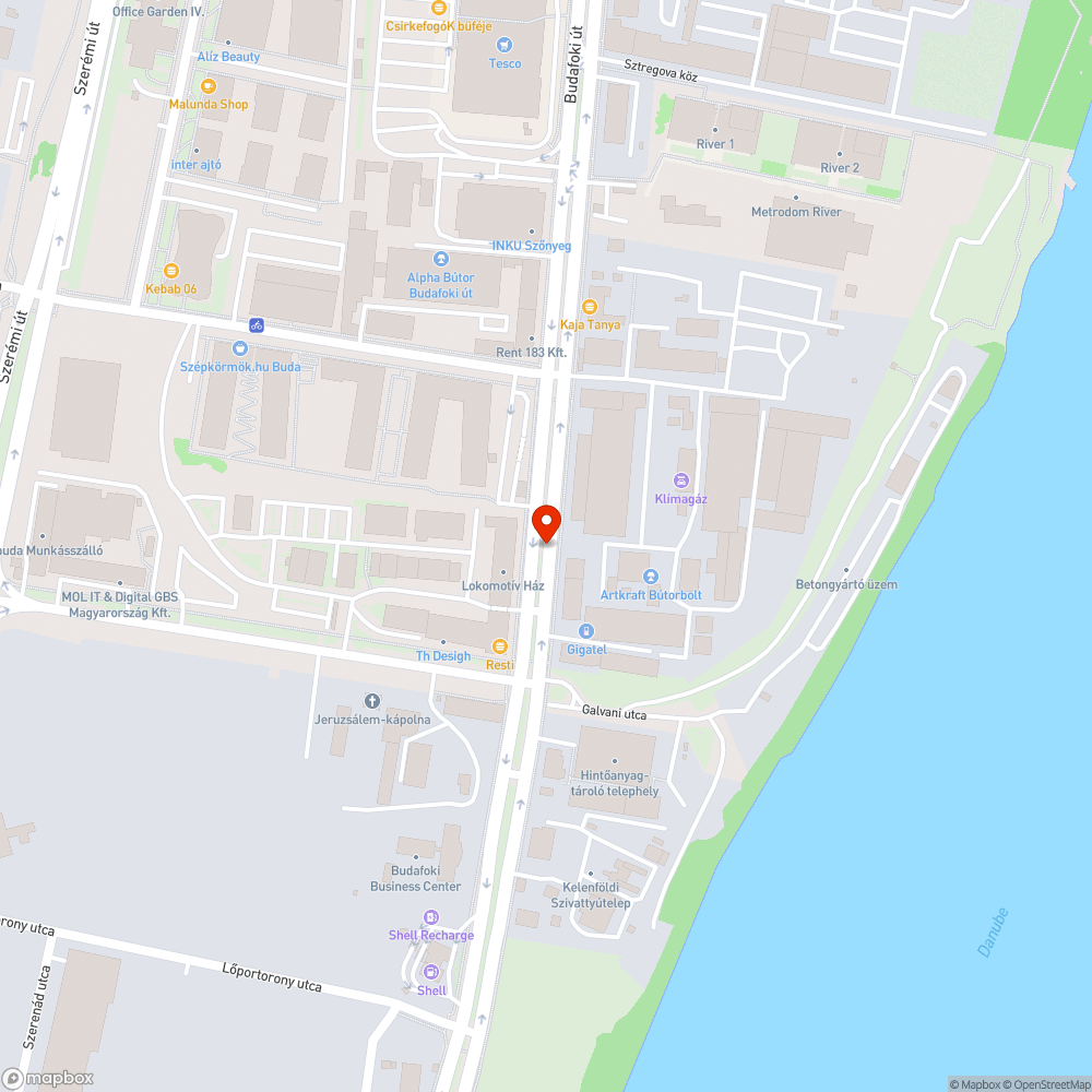 Reklám utánfutó Budafoki út 70 bejelentés helye