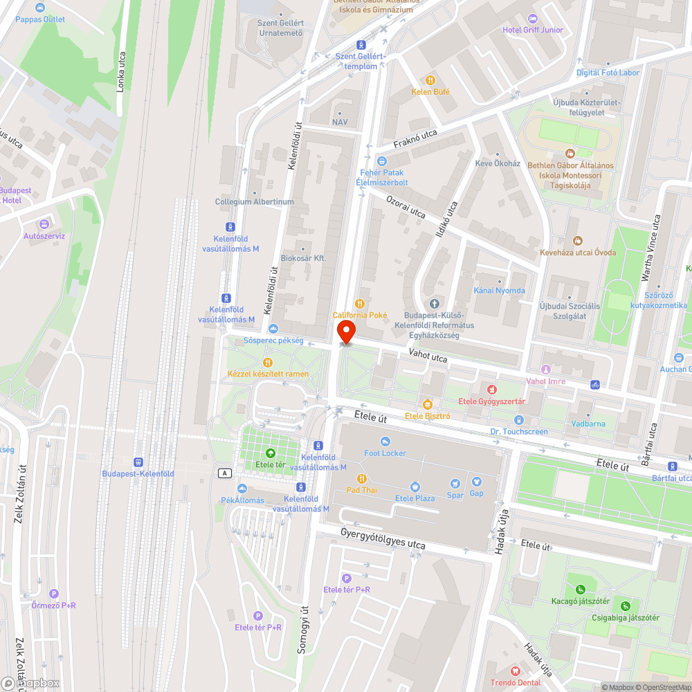 Út végi lezárás bejelentés helye