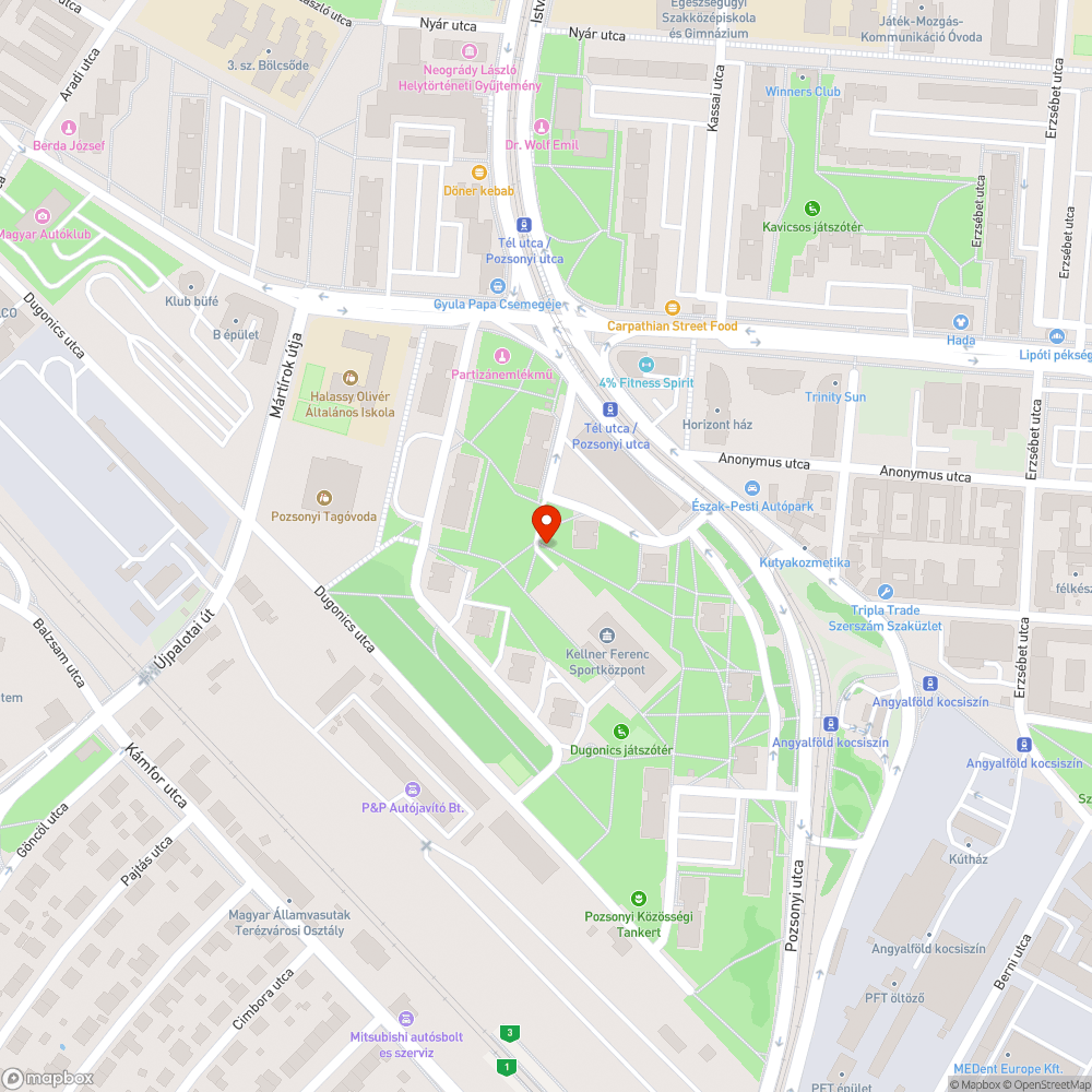 Haldokló galamb bejelentés helye